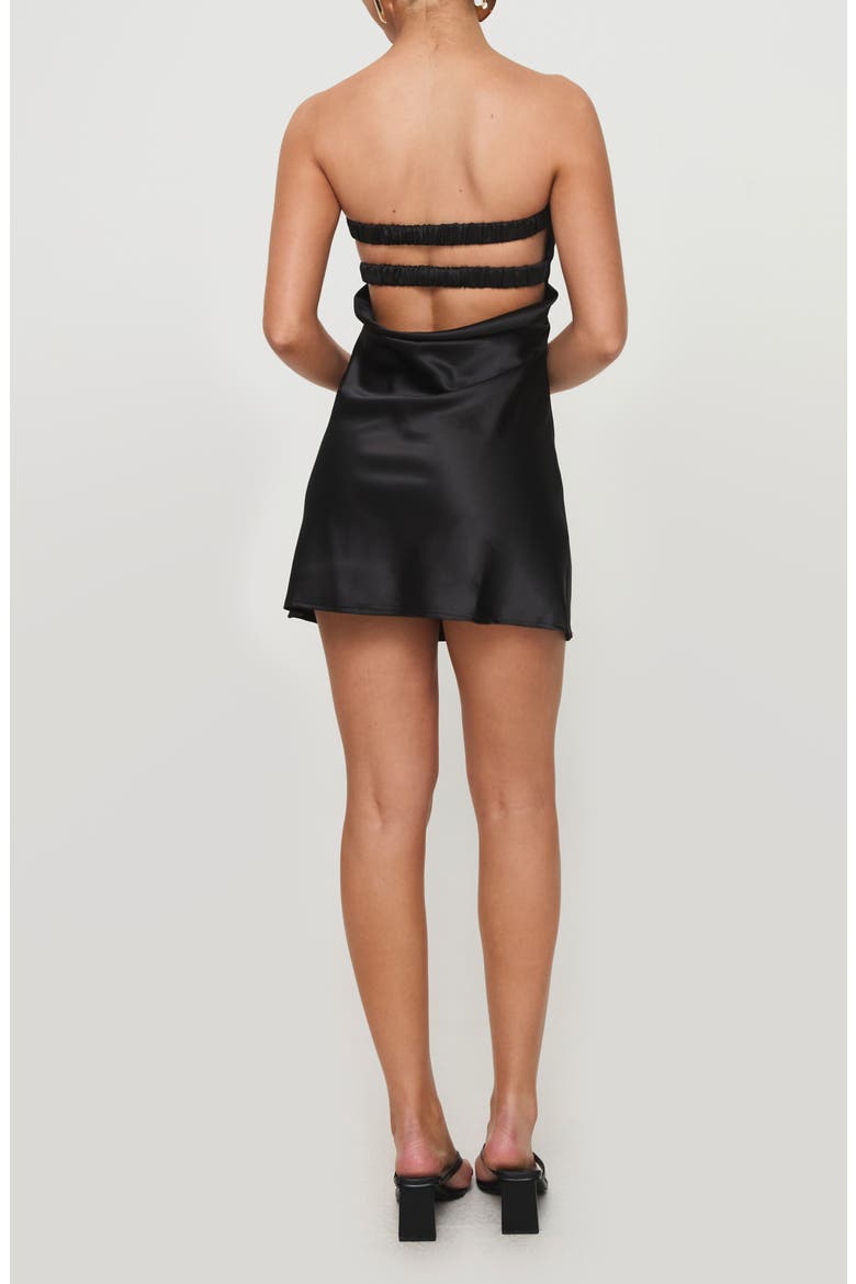 Shellie Strapless Minidress, Alternate, color, BLACK