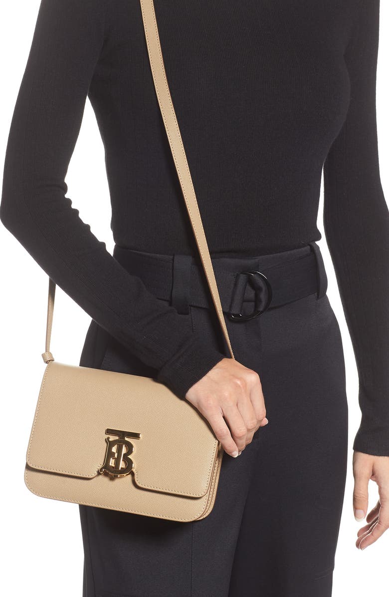 Burberry Small TB Grainy Leather Bag, Alternate, color,