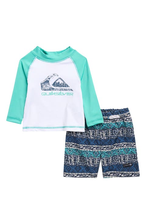 Long Sleeve Rashguard & Swim Trunks Set (Baby)