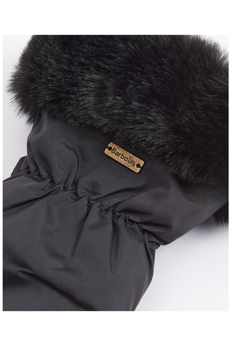 Primrose Waterproof Insulated Mittens with Faux Fur Trim, Alternate, color, BLACK I