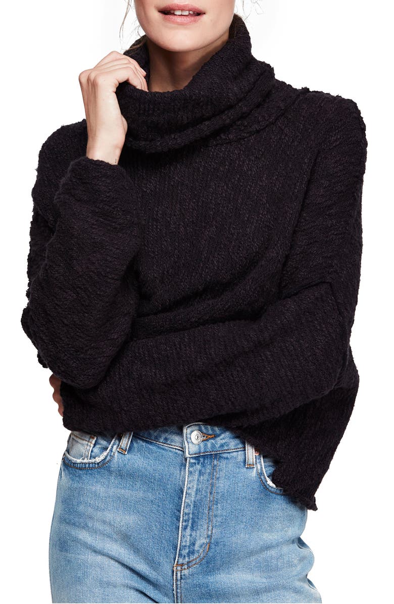 Free People Big Easy Cowl Neck Crop Sweater, Main, color, 