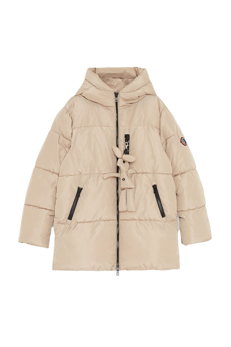 Quilted Puffer Short Jacket, Alternate, color, Stone