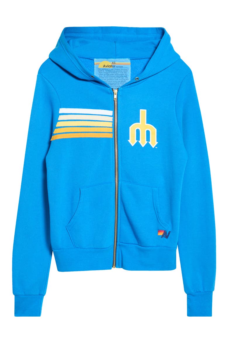 Seattle Mariners Graphic Full Zip Hoodie, Alternate, color, ADVENTURE BLUE
