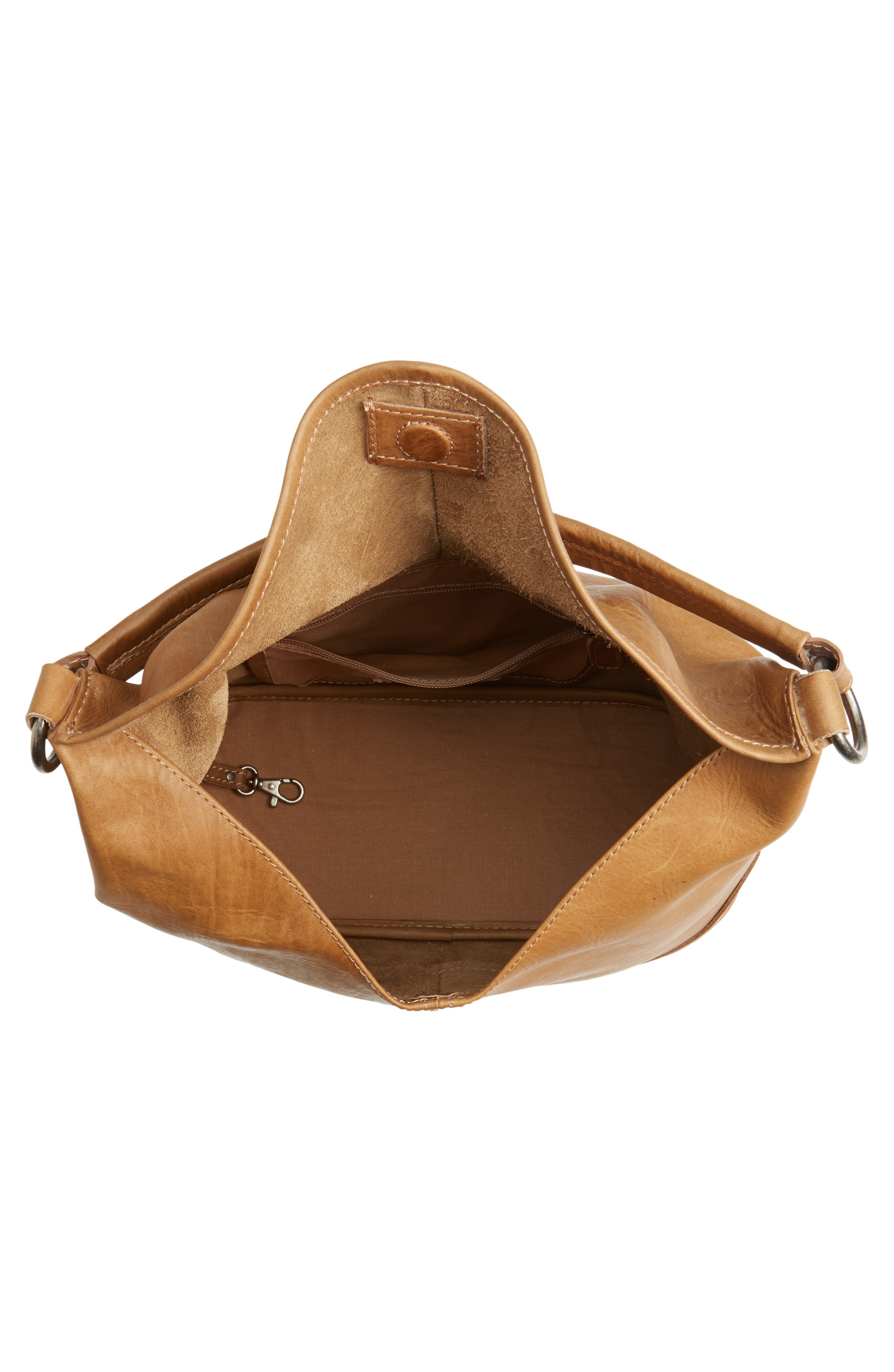 Cara Leather Hobo Bag, Alternate, color, BEIGE