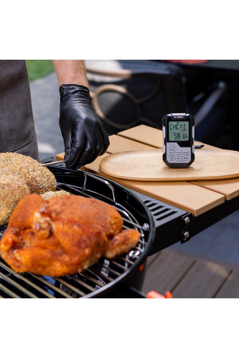 Single Probe Barbeque Thermometer and Timer, Alternate, color, Black/Grey