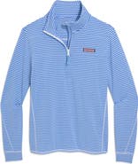 vineyard vines Microstripe Sankaty Half Zip Shep Shirt
