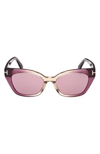 Tom Ford Womens Tr001638 Juliette Cat Eye-frame Acetate Sunglasses In Multi