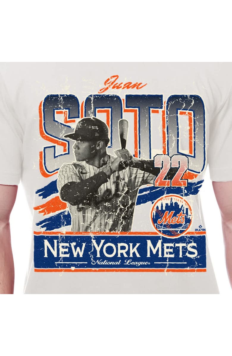 New Era Men's New Era Juan Soto Cream New York Mets Batter Up T-Shirt, Alternate, color, Cream