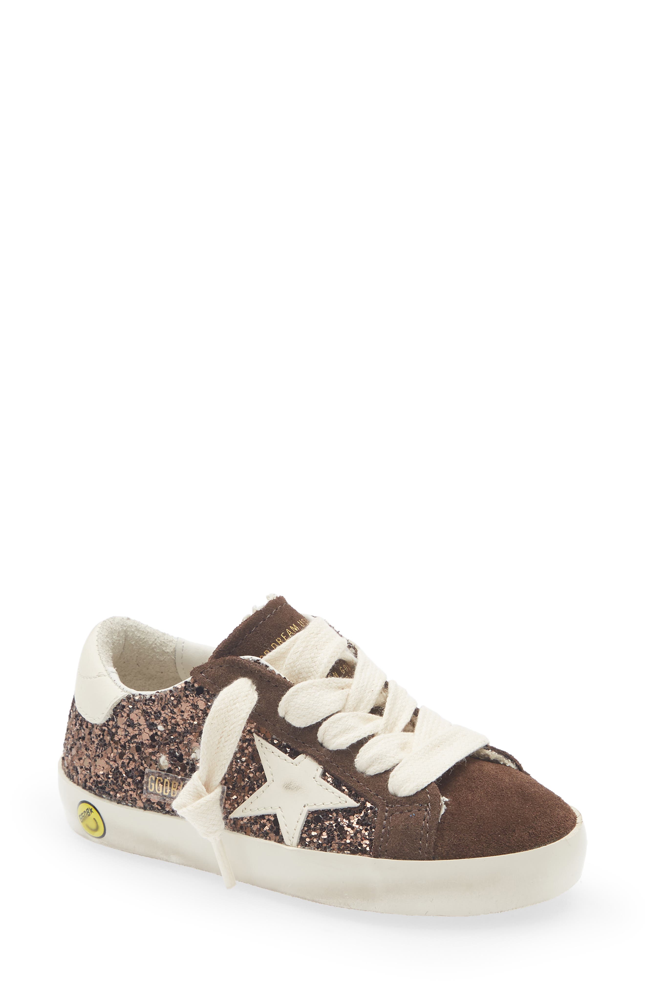 Kids' Super-Star Sneaker, Main, color, BROWN/ CREAM