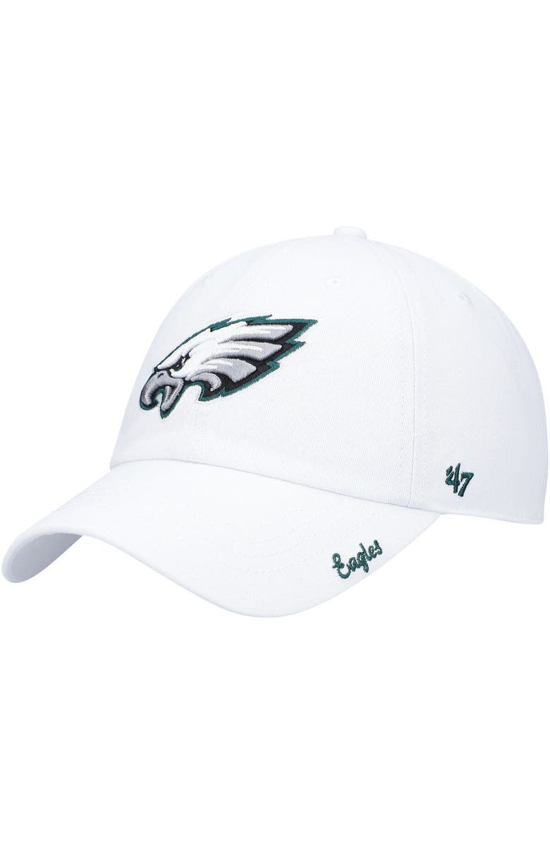 '47 Women's '47 White Philadelphia Eagles Miata Clean Up Logo Adjustable Hat, Main, color, 