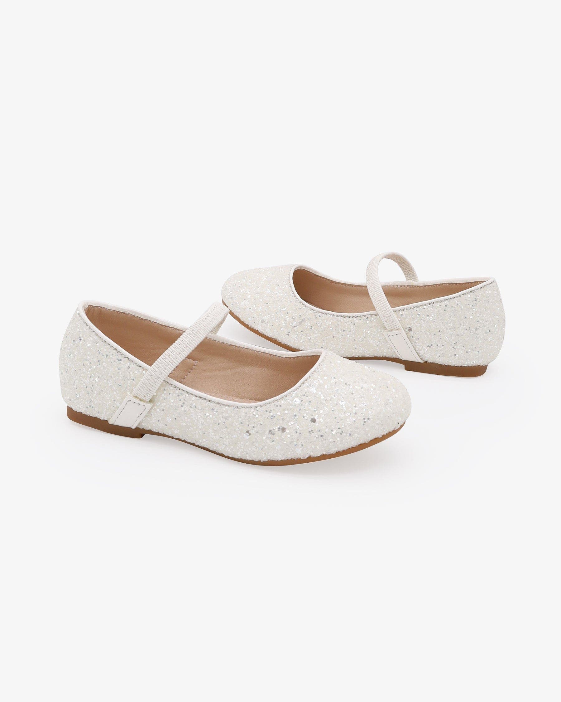 Kailee P Ridley-RG Rock Glitter Mary Jane Ballet Flats, Alternate, color, White