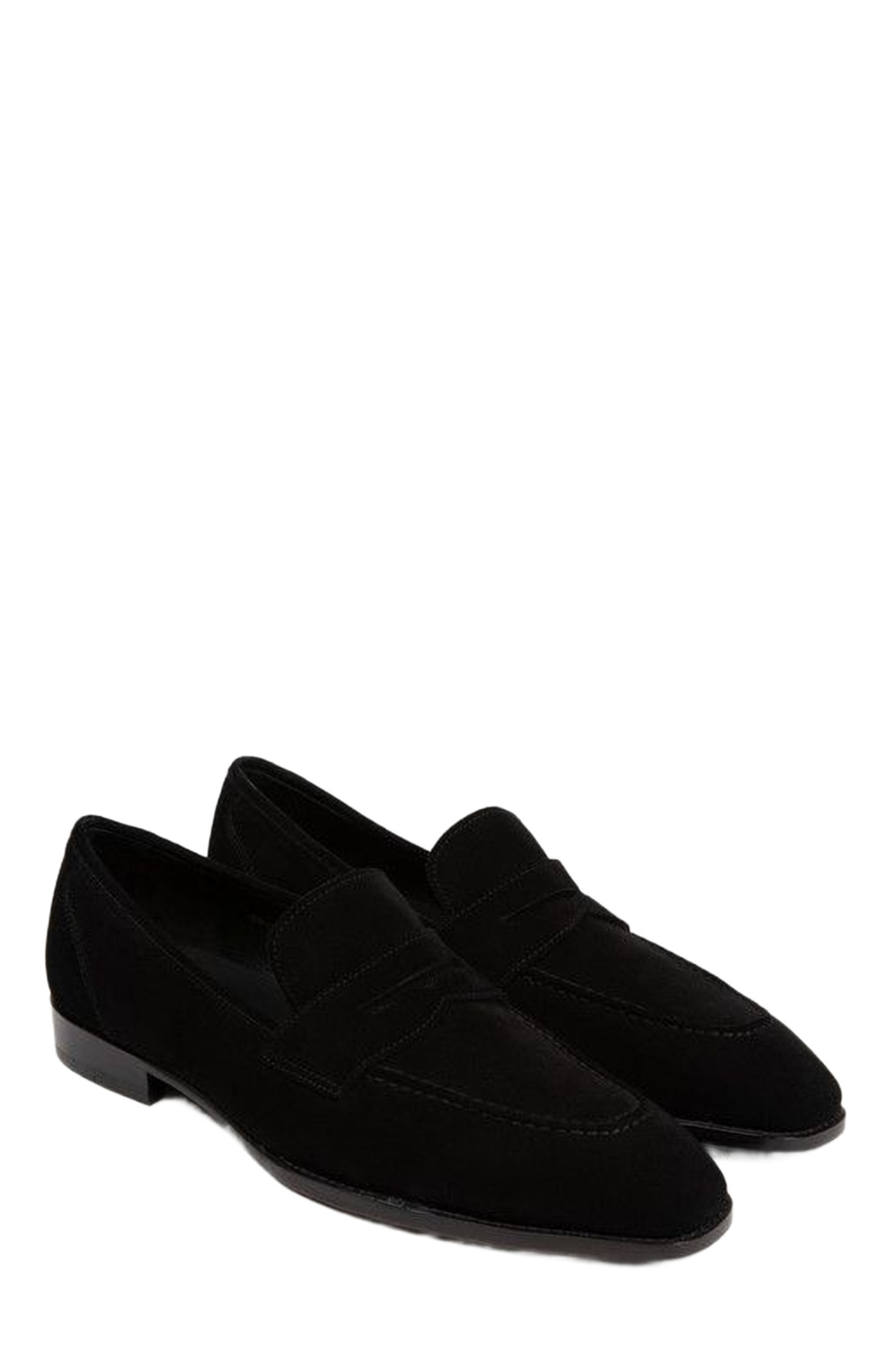 Anthony Veer Belmont Penny Loafer, Alternate, color, Velvet Noir Black