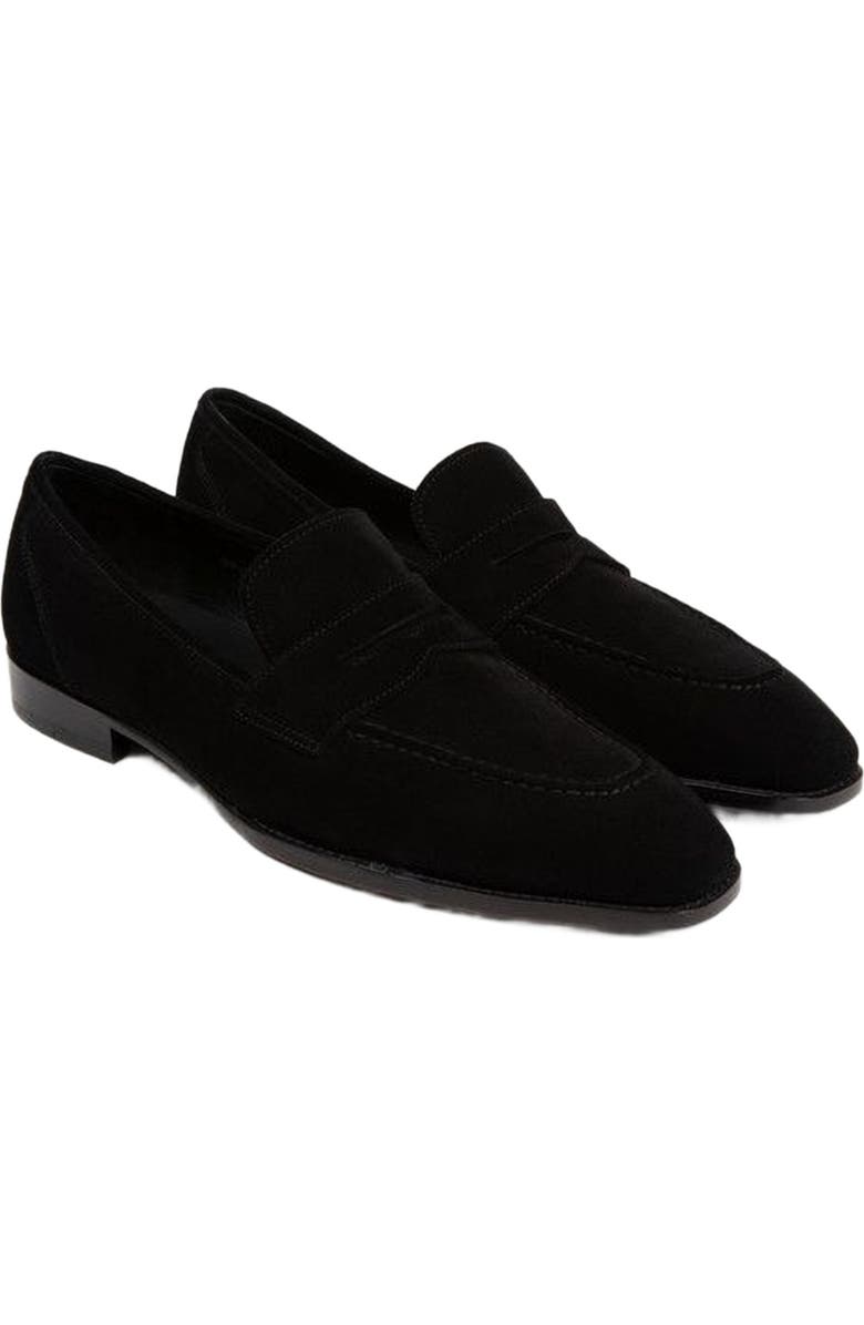 Anthony Veer Belmont Penny Loafer, Alternate, color, Velvet Noir Black