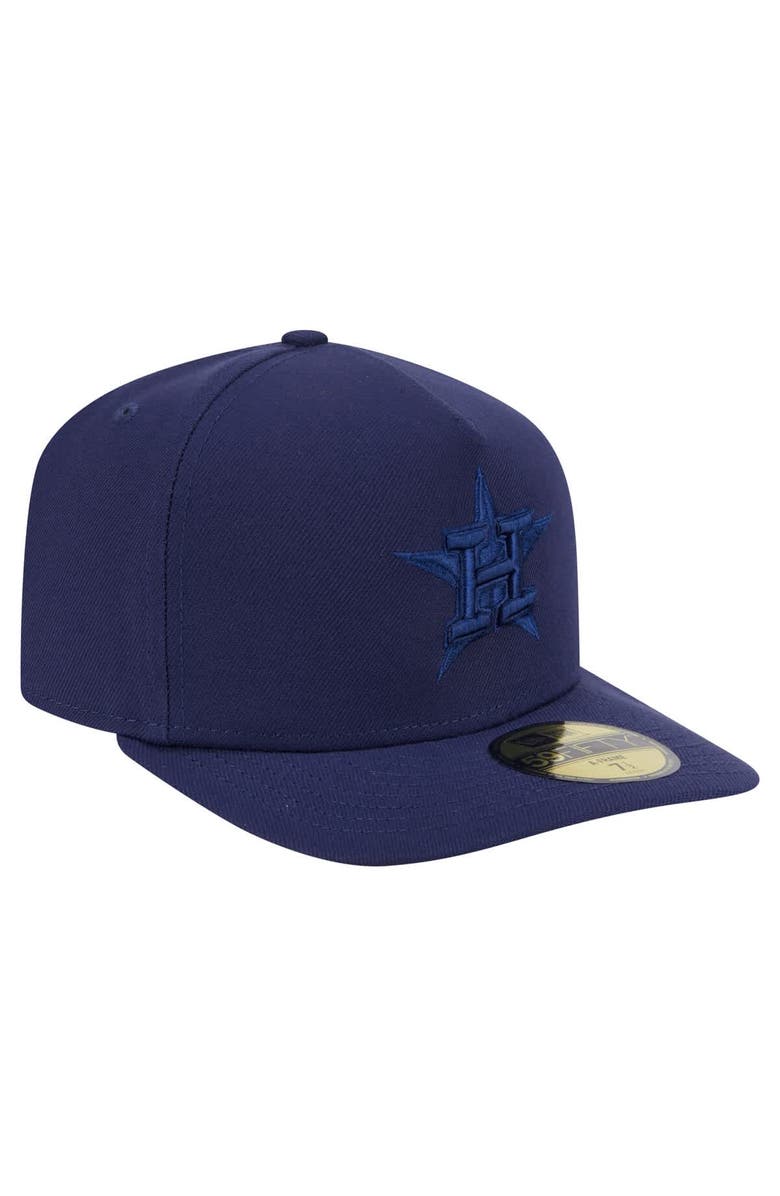New Era Men's New Era Navy Houston Astros Color Pack A-Frame 59FIFTY Fitted Hat, Alternate, color, Navy