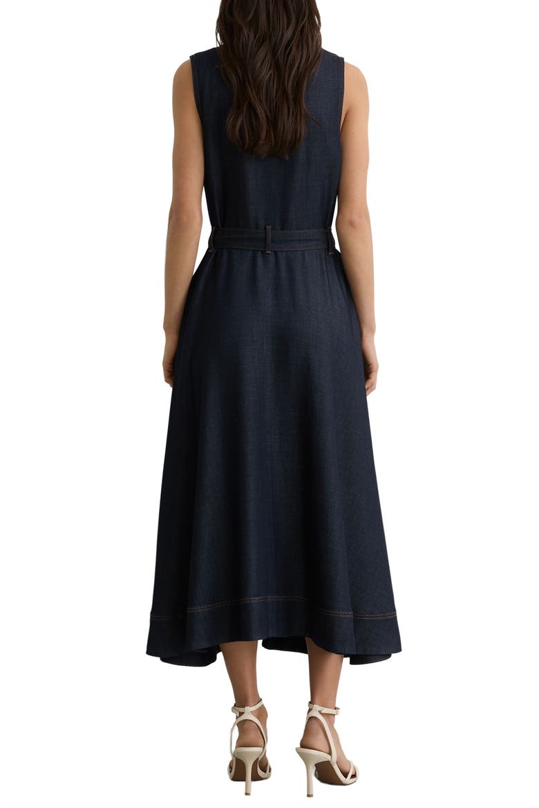 Remi Sleeveless Denim Shirtdress, Alternate, color, INDIGO BLUE