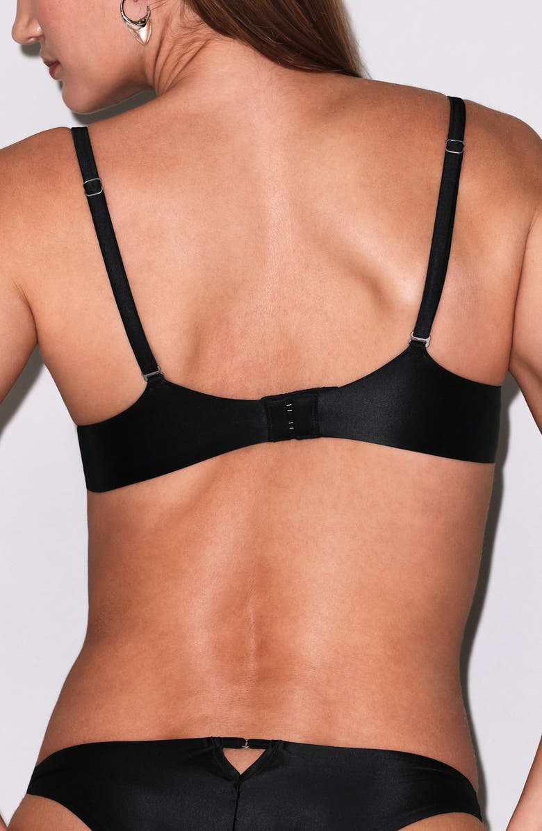 Fleur Du Mal Le Gloss Underwire T-Shirt Bra, Alternate, color, Black