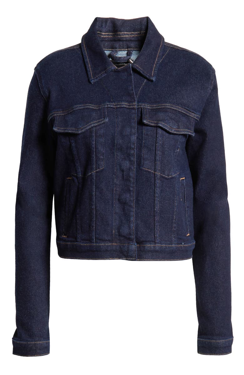 Good American Committed To Fit Denim Jacket, Main, color, Indigo716