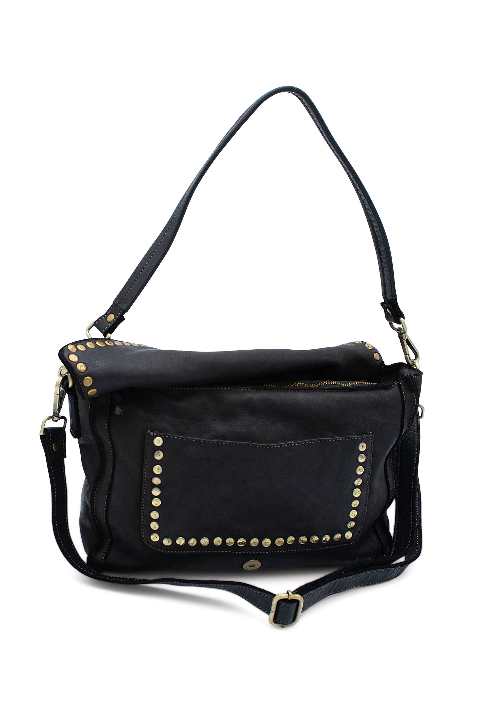 Bolsa Nova Emily Studded Shoulder Bag, Alternate, color, Black