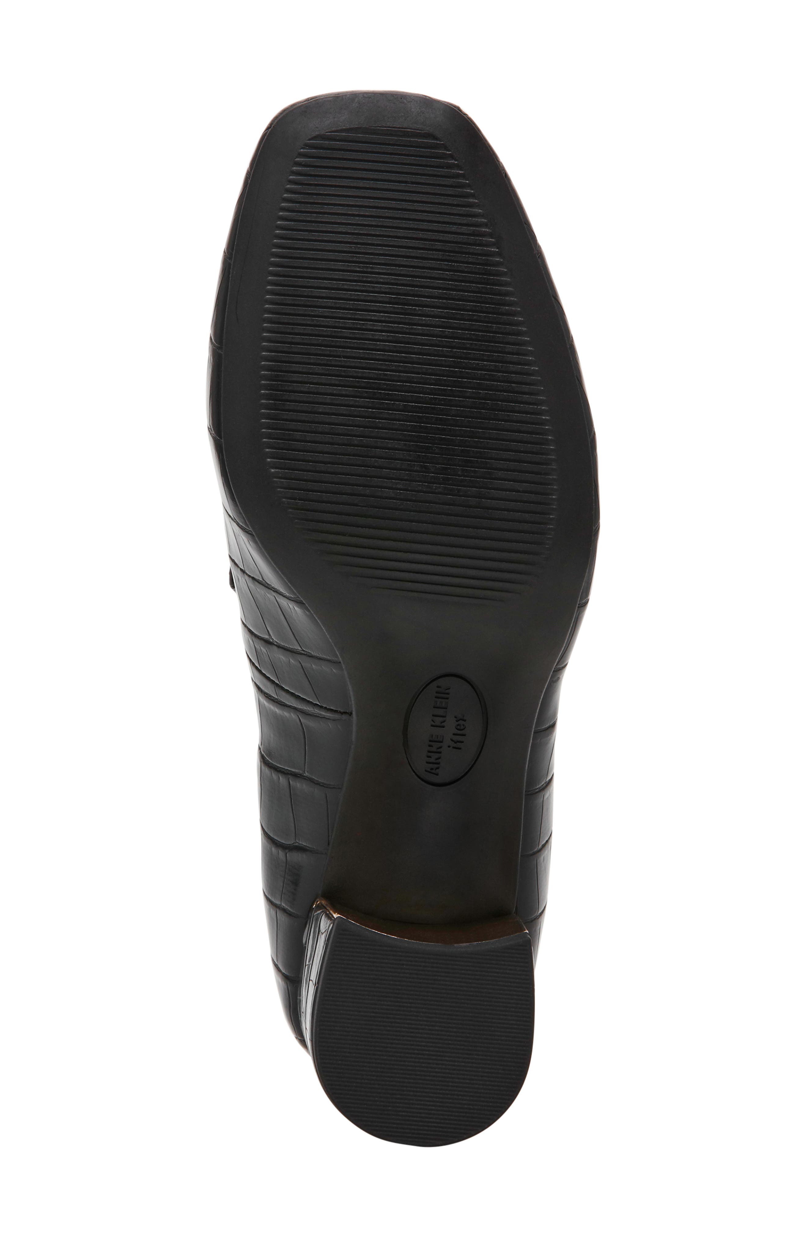 Telia Faux Leather Loafer Pump, Alternate, color, BLACK CROCO PATENT PU