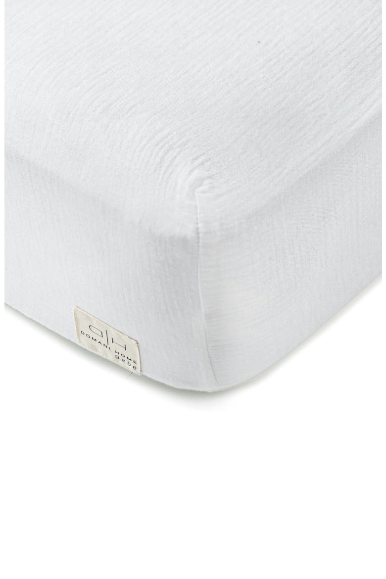 Bebe Cotton Gauze Sham, Crib Sheet & Duvet Cover Set, Main, color, WHITE