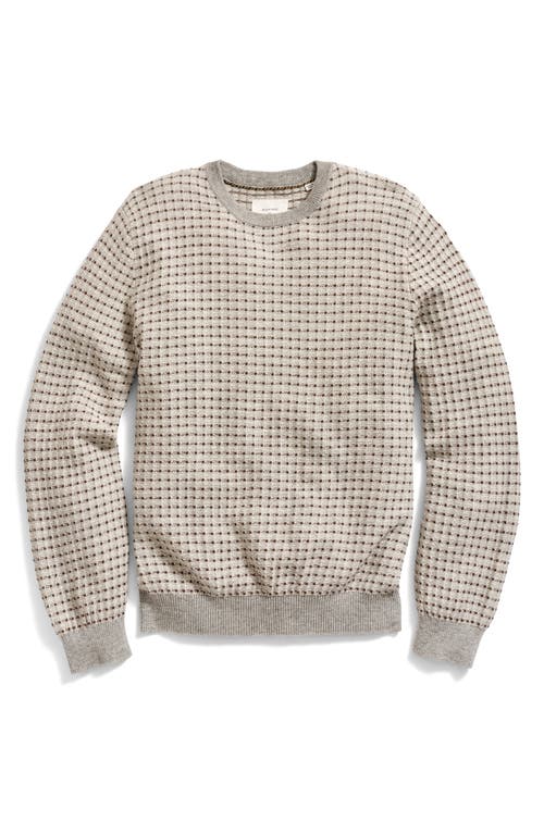 Billy Reid Grid Texture Jacquard Crew In Multi