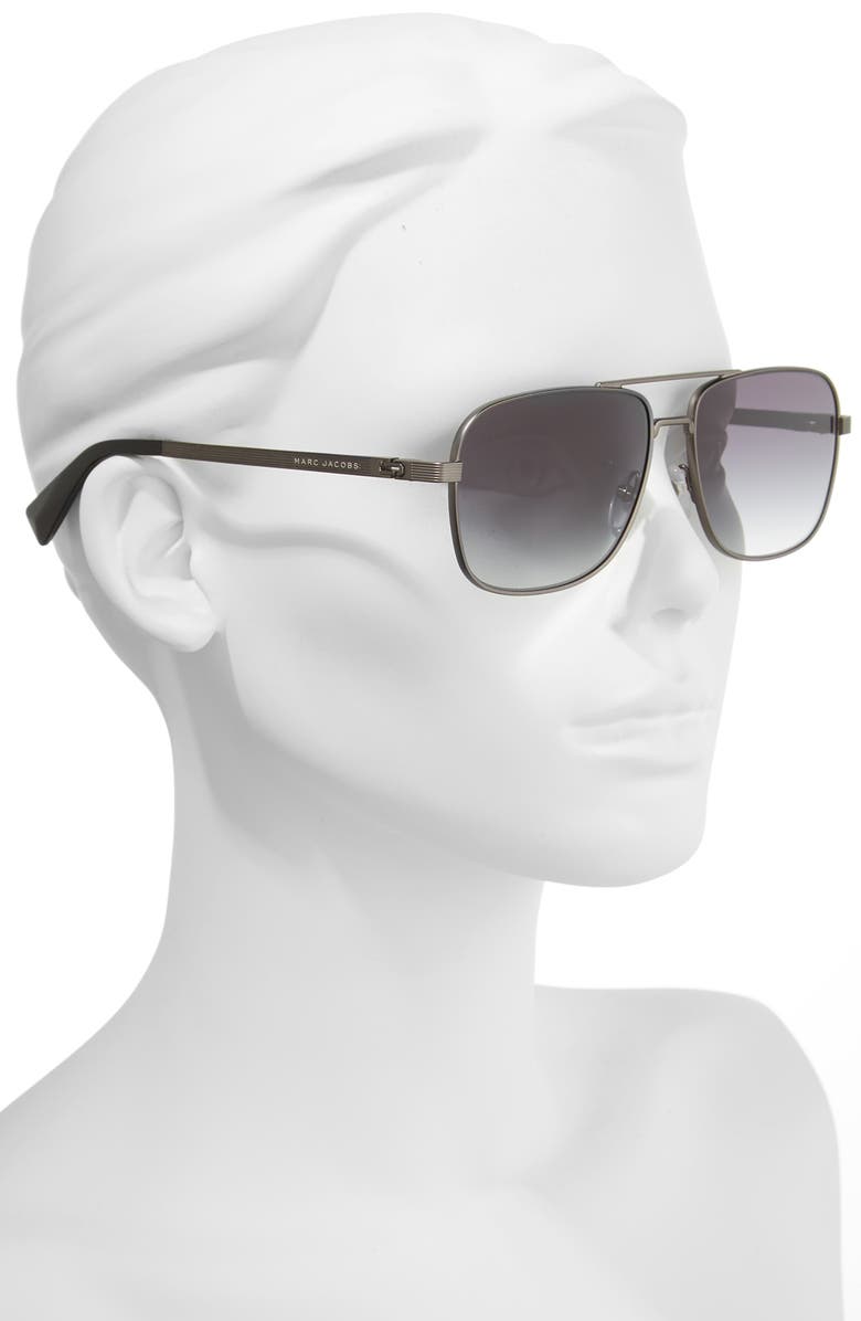 The Marc Jacobs 59mm Gradient Navigator Sunglasses, Alternate, color, 