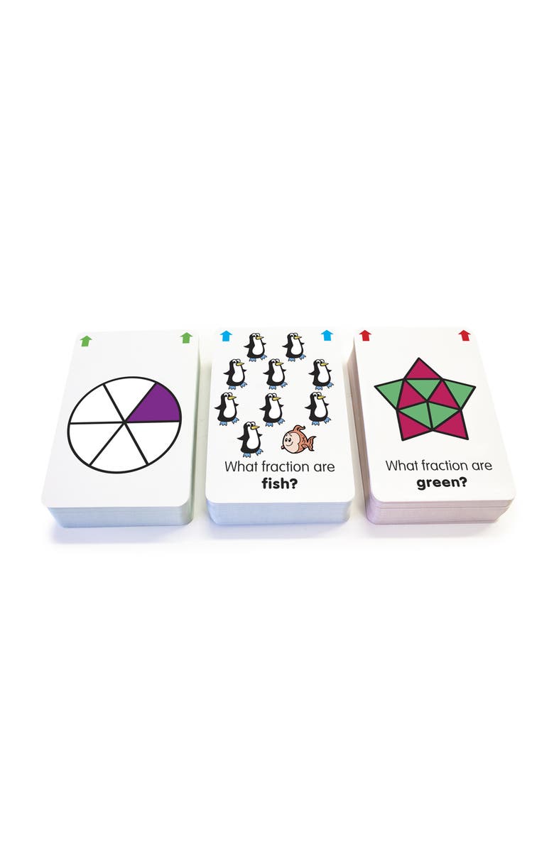 Junior Learning Fraction Flashcards, Alternate, color, Multicolored