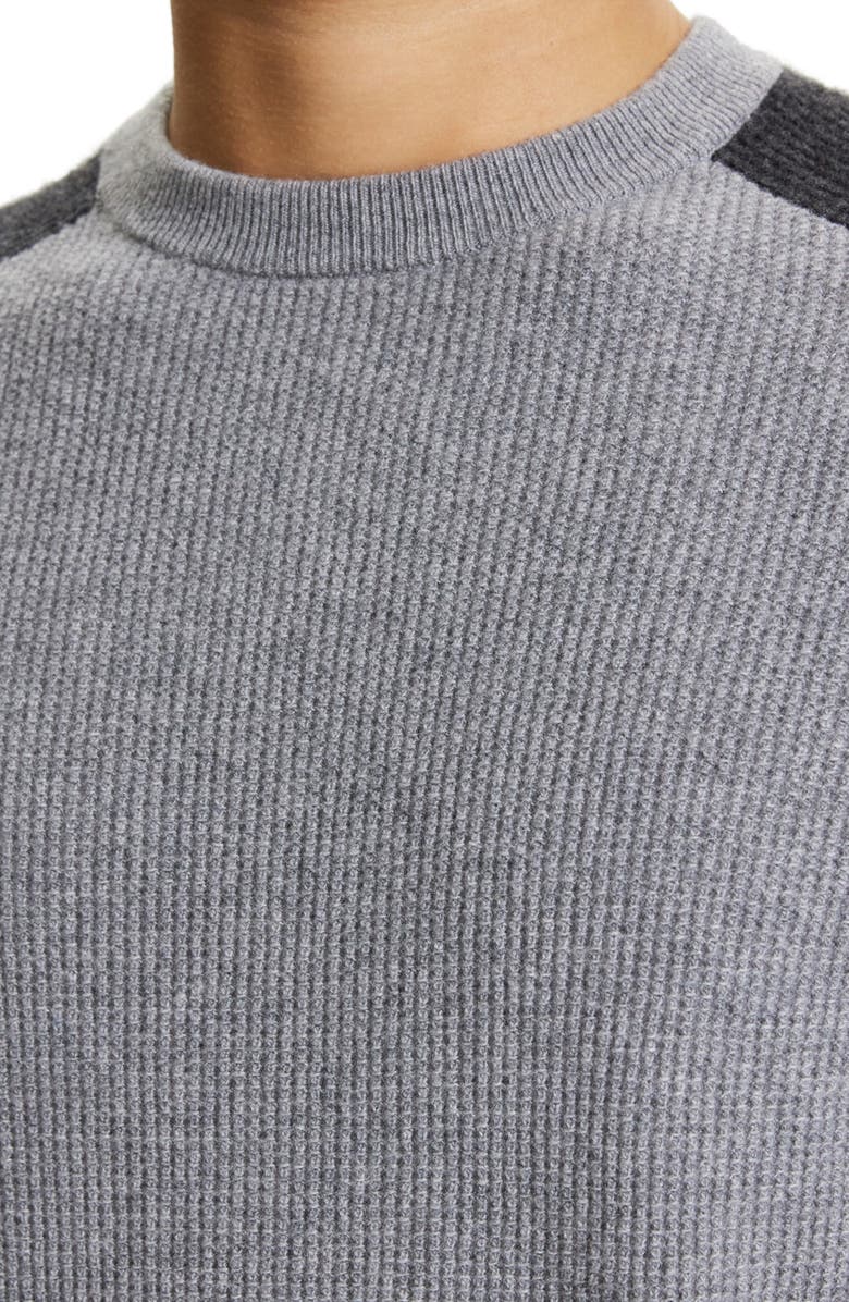 Theory Toby Colorblock Wool & Cashmere Crewneck Sweater, Alternate, color, 