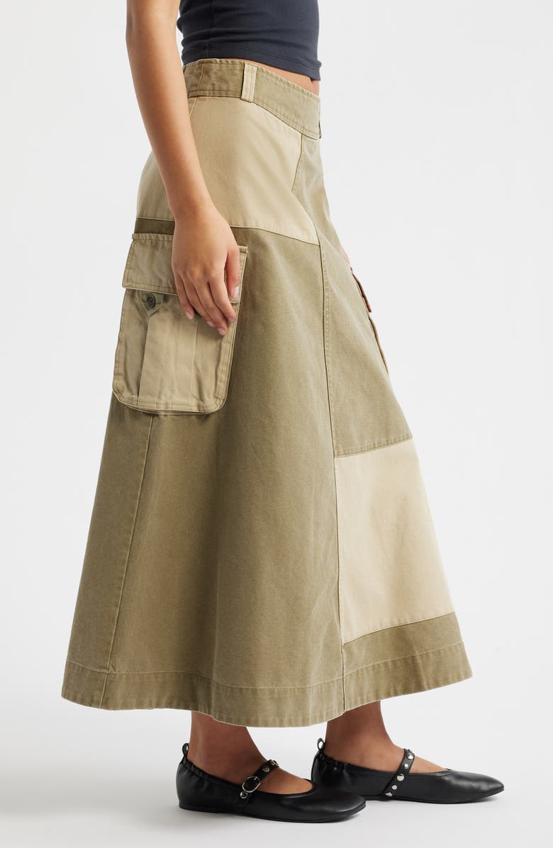 Damson Madder Marcelle Barn Midi Skirt, Alternate, color, Olive