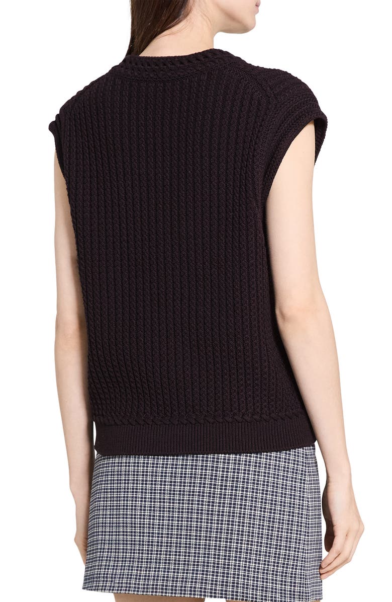 Theory Cable Stitch Sweater Vest, Alternate, color, 