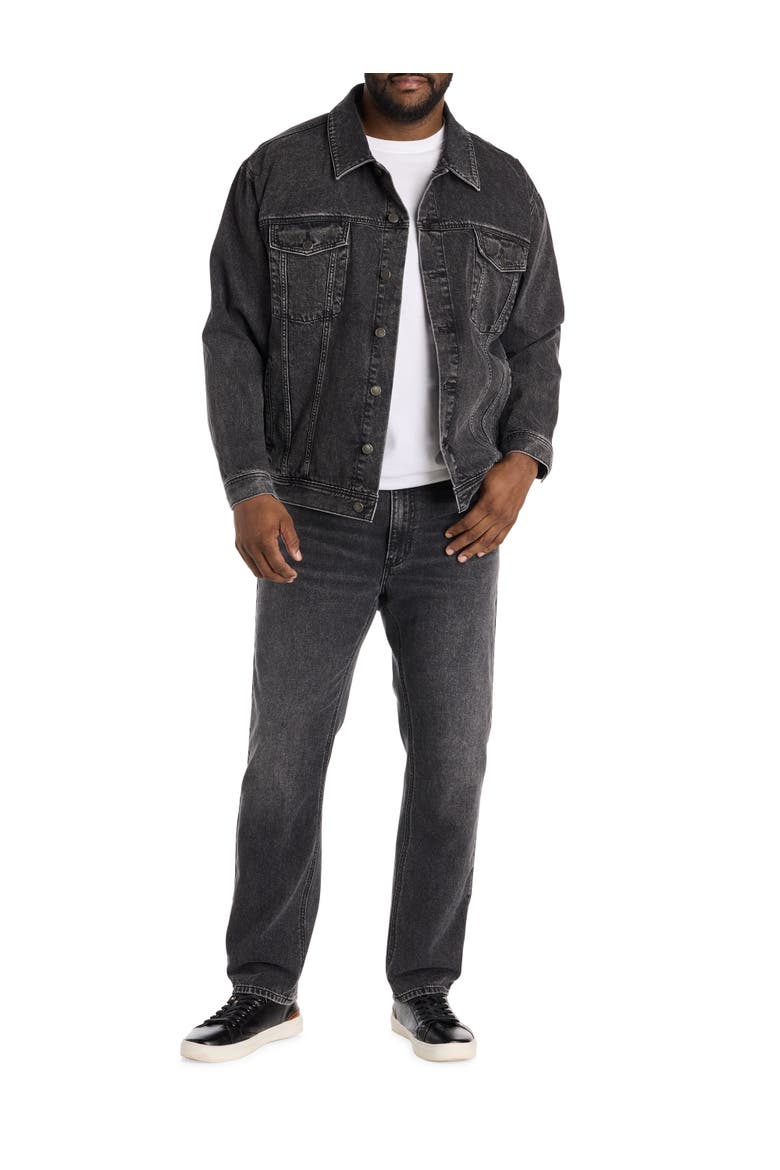 Big & Tall Fade to Black Dual Denim Tapered-Fit Jeans, Alternate, color, FADE TO BLACK
