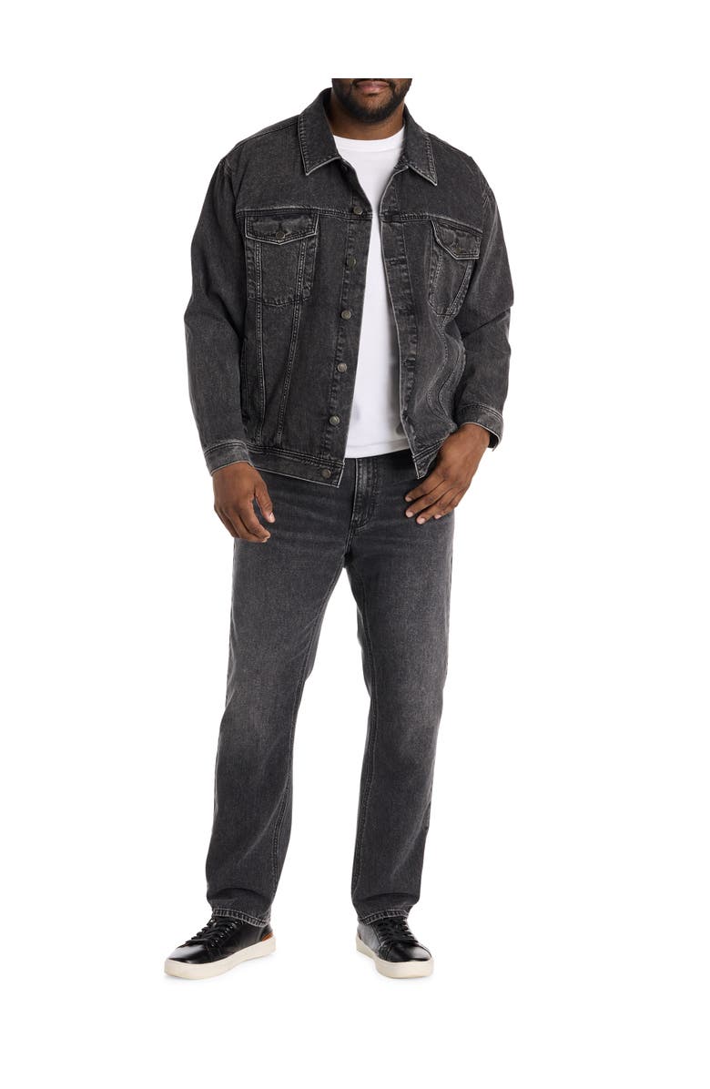 True Nation by DXL Big & Tall Fade to Black Dual Denim Tapered-Fit Jeans, Alternate, color, Fade To Black