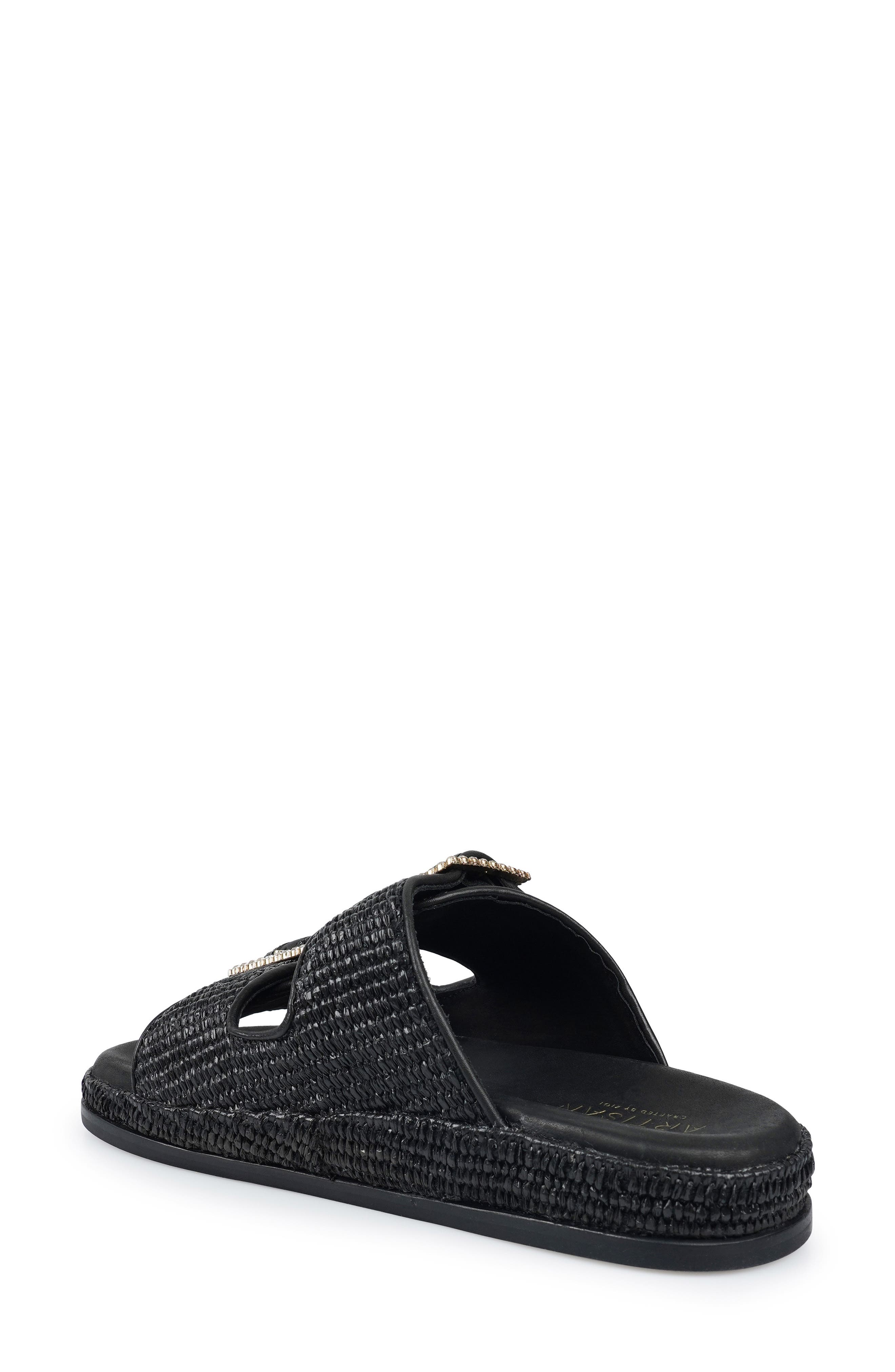 ZIGI ARTISAN Reedie Two-Strap Sandal, Alternate, color, Black