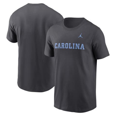 Men's Jordan Brand Anthracite North Carolina Tar Heels Primetime Wordmark T-Shirt