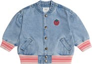 Huxbaby Dreamy Denim Strawberry Bomber