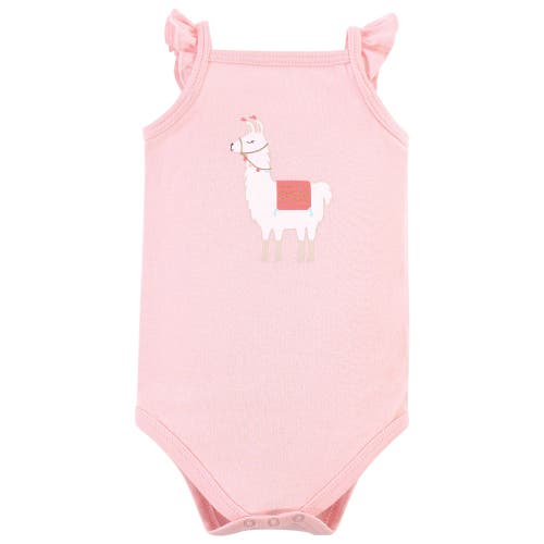 Hudson Baby Soft Cotton Sleeveless Bodysuit In Pink