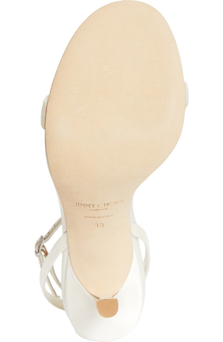 Jimmy Choo Moza Ankle Strap Bridal Sandal, Alternate, color, Ivory
