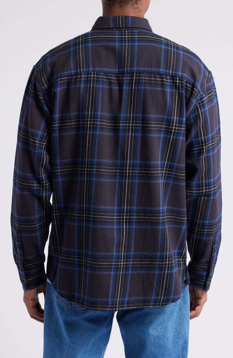 BP. Plaid Cotton Flannel Button-Up Shirt, Alternate, color,