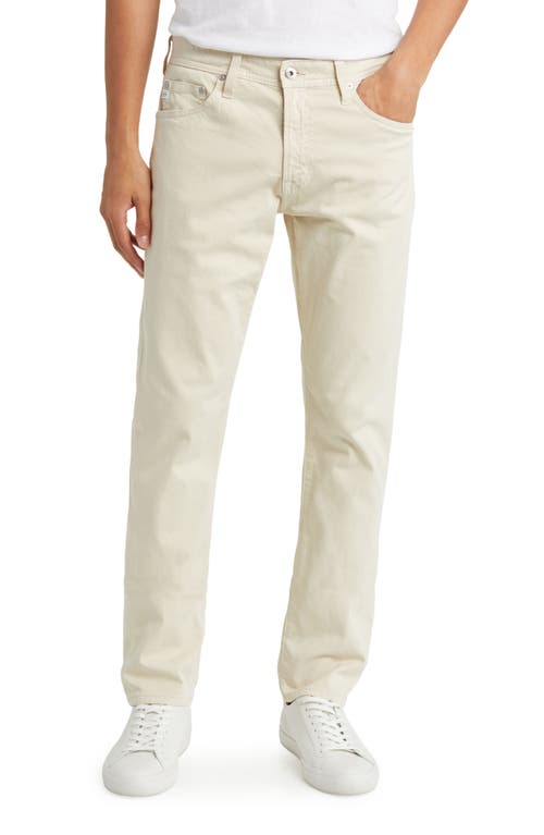 Ag Everett Sueded Stretch Sateen Slim Straight Leg Pants In Green