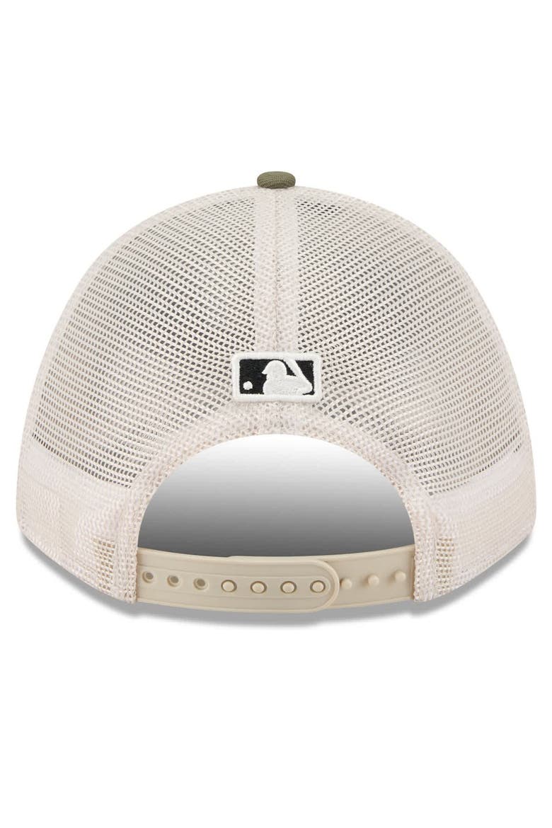Men's New Era Light Beige/Olive San Francisco Giants 2025 Armed Forces Day 9FORTY M-Crown A-Frame Adjustable Hat, Alternate, color, Light Beige