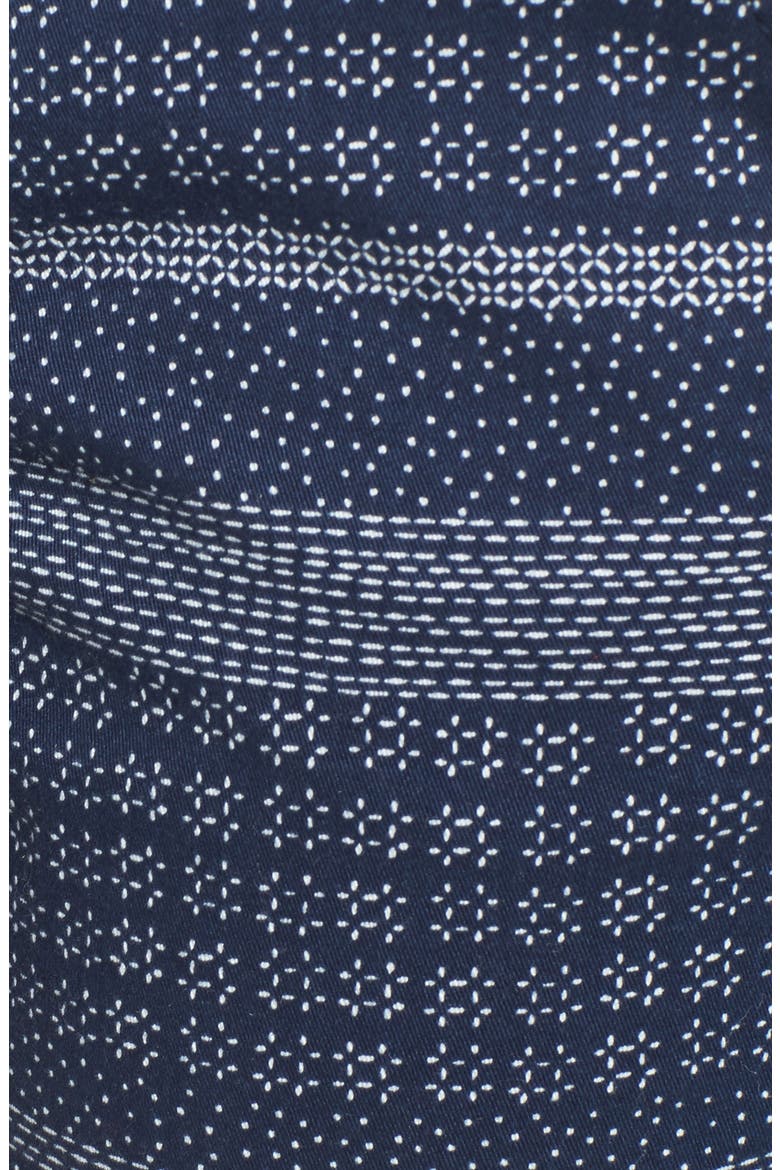 5-Inch Cotton Blend Twill Shorts, Alternate, color, NAVY- WHITE PRINT
