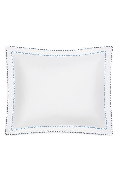 Matouk Axel Embroidered Boudoir Pillow Sham In Blue