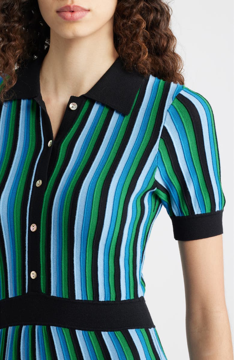 Elie Tahari The Ana Stripe Sweater Dress, Alternate, color, 