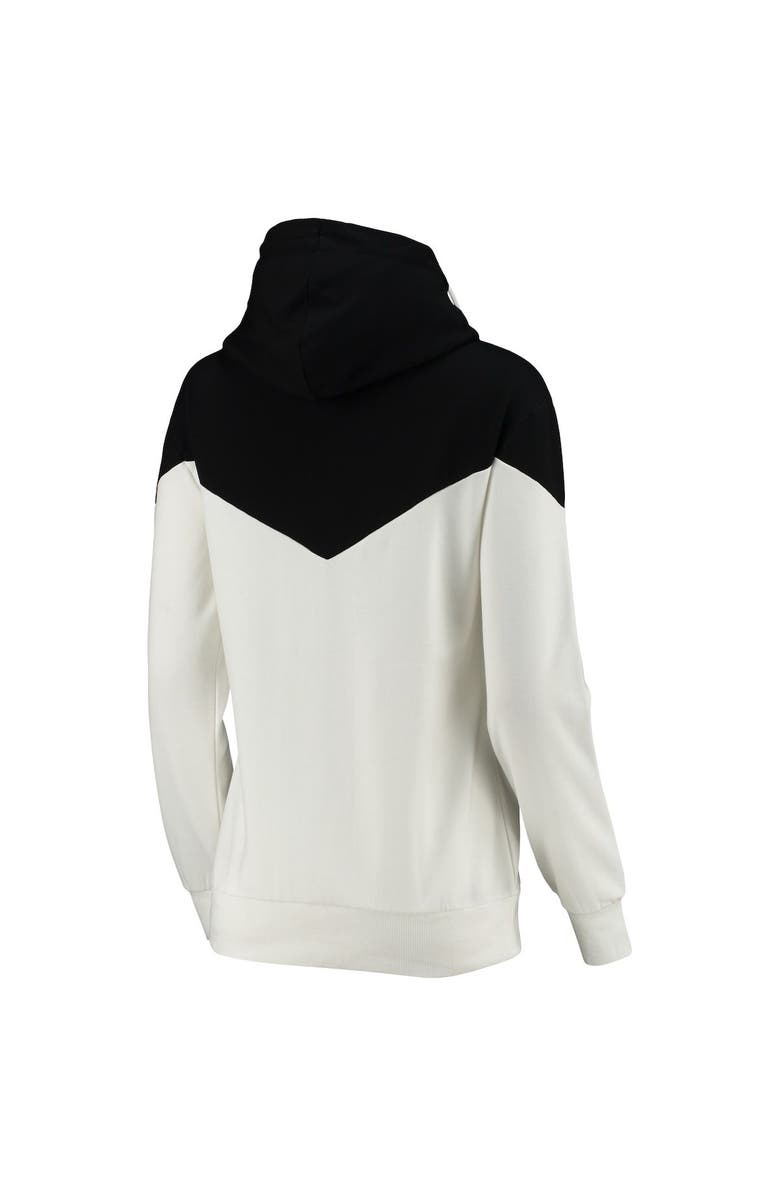 GAMEDAY COUTURE Women's Gameday Couture White/Black South Carolina Gamecocks Old School Arrow Blocked Cowl Neck Tri-Blend Pullover Hoodie, Alternate, color, 