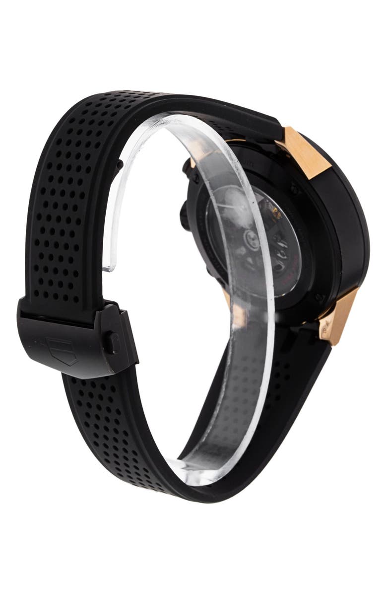 Watchfinder & Co. Tag Heuer Preowned 2021 Carrera CAR2A5A.FT6044 Rubber Strap Watch, 45mm, Alternate, color, Black