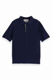 Scotch & Soda Kids' Textured Cotton Polo