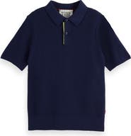 Scotch & Soda Kids' Textured Cotton Polo