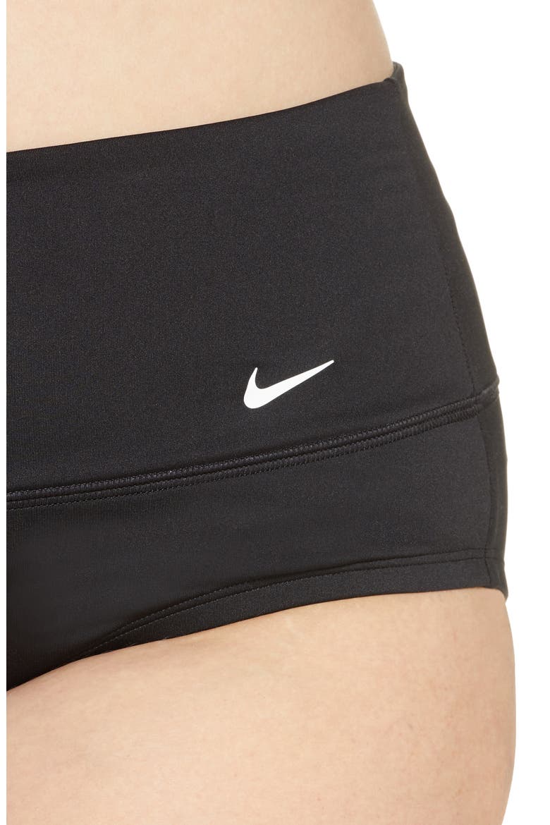 Essential High Waist Bikini Bottoms, Alternate, color, BLACK