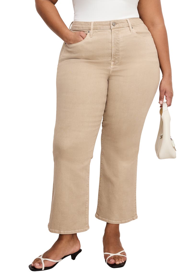 Good Legs Crop Mini Bootcut Jeans, Alternate, color, ALMOND001