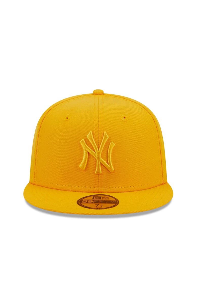 New Era Men's New Era Gold New York Yankees Tonal 59FIFTY Fitted Hat, Alternate, color, 
